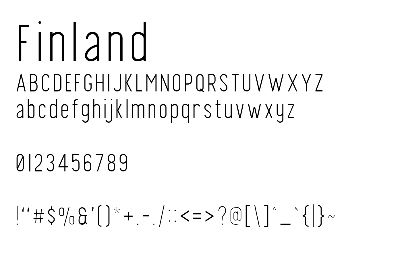Finland Font preview