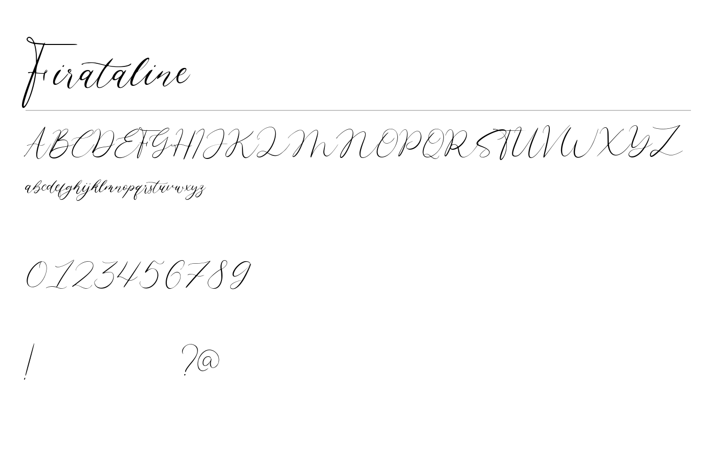 Firataline Font preview