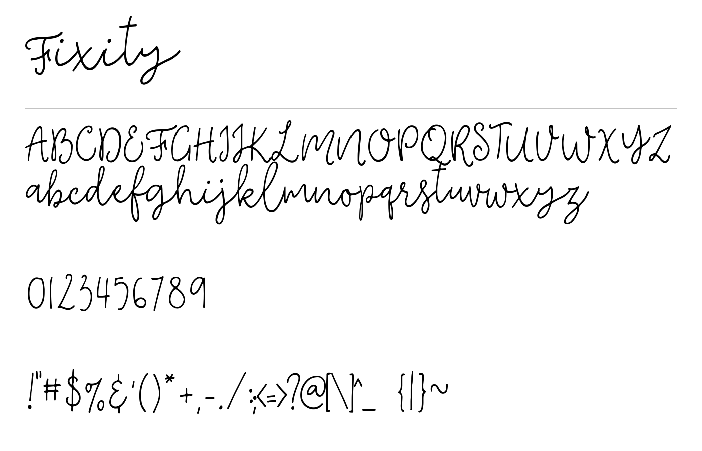 Fixity Font preview