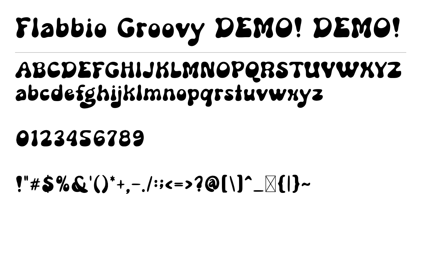 Flabbio Groovy Font preview