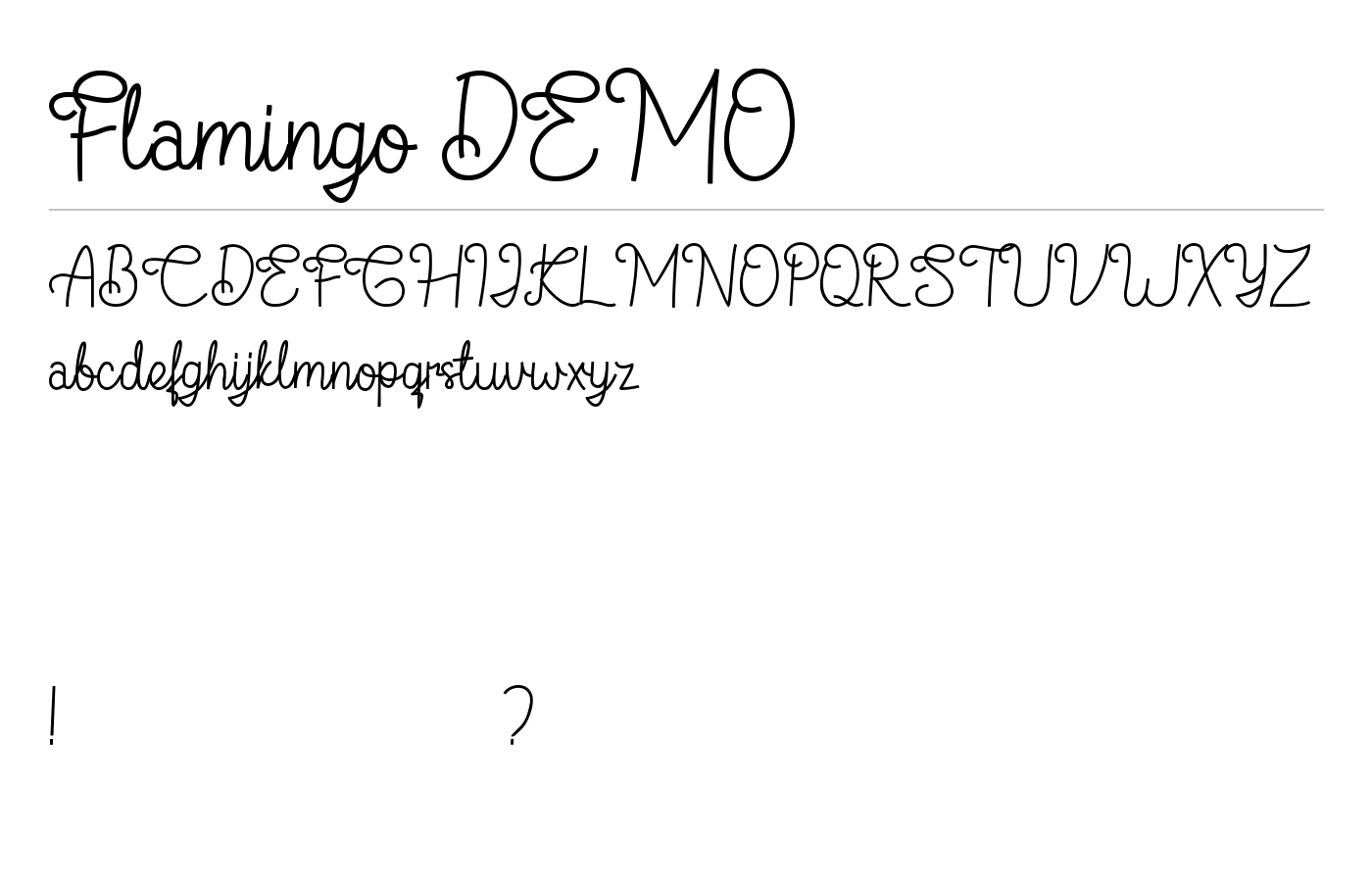 Flamingo Font preview