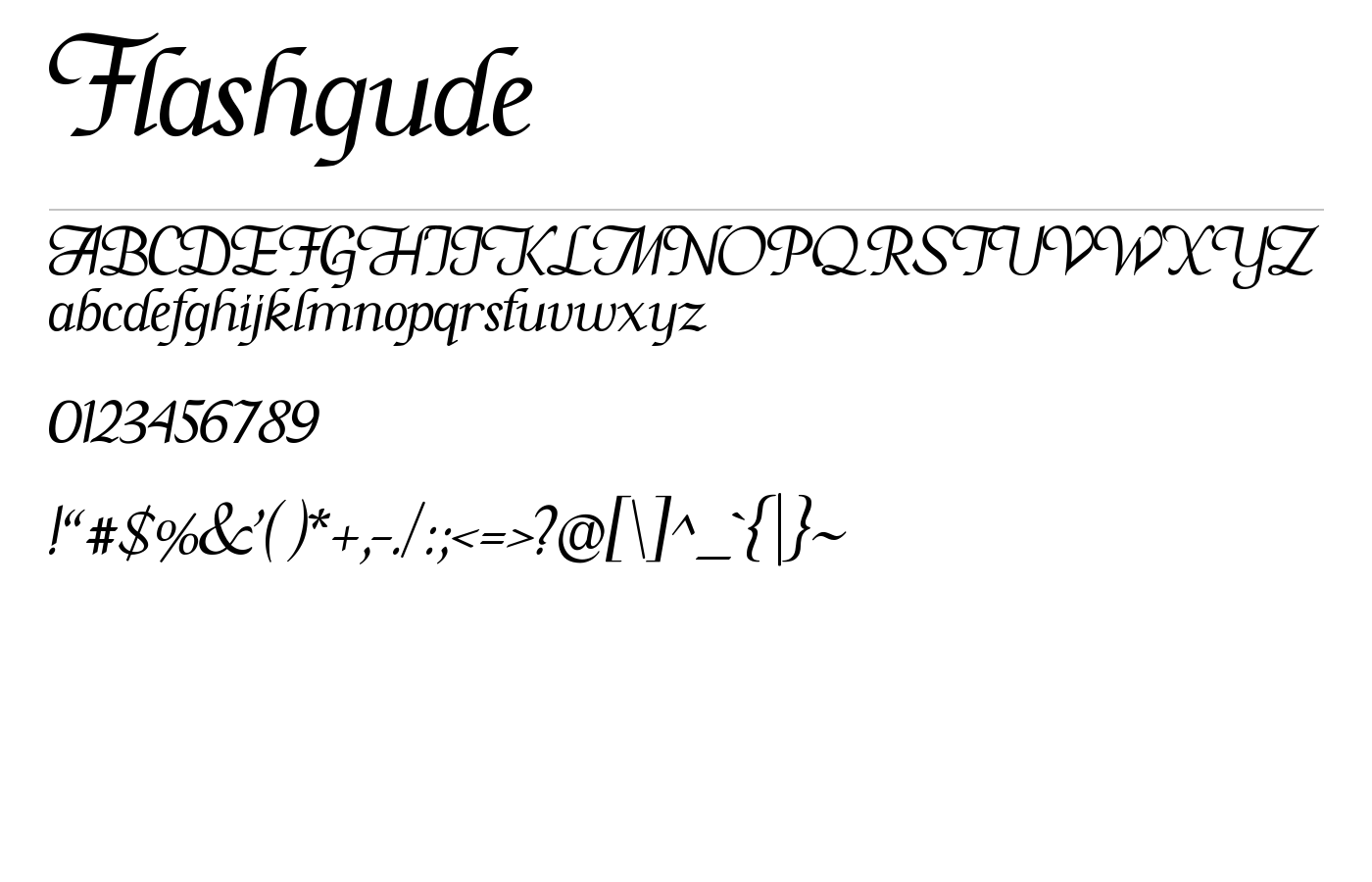 Flashgude Font preview