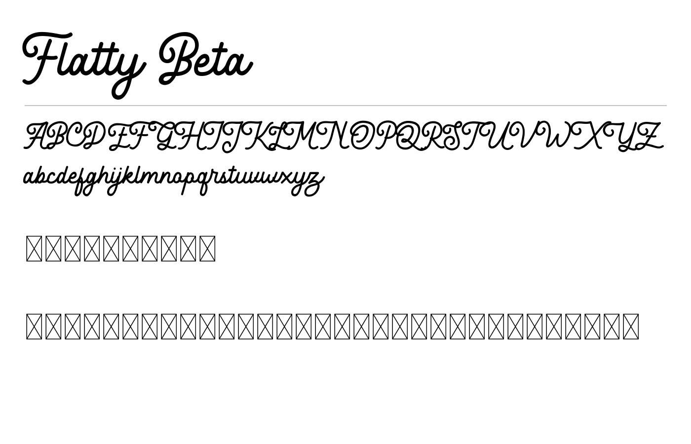 Flatty Font preview