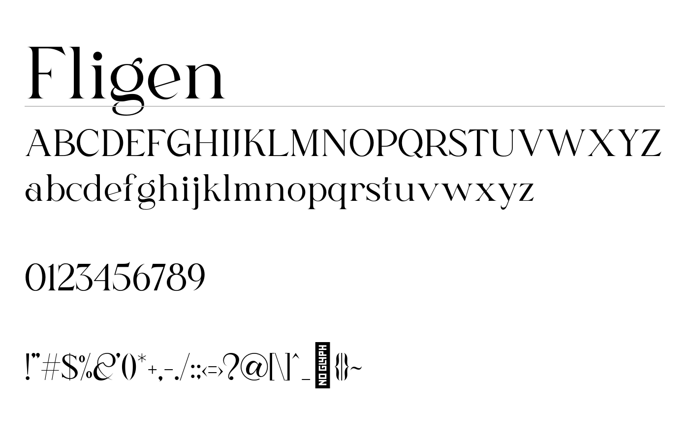 Fligen Font preview
