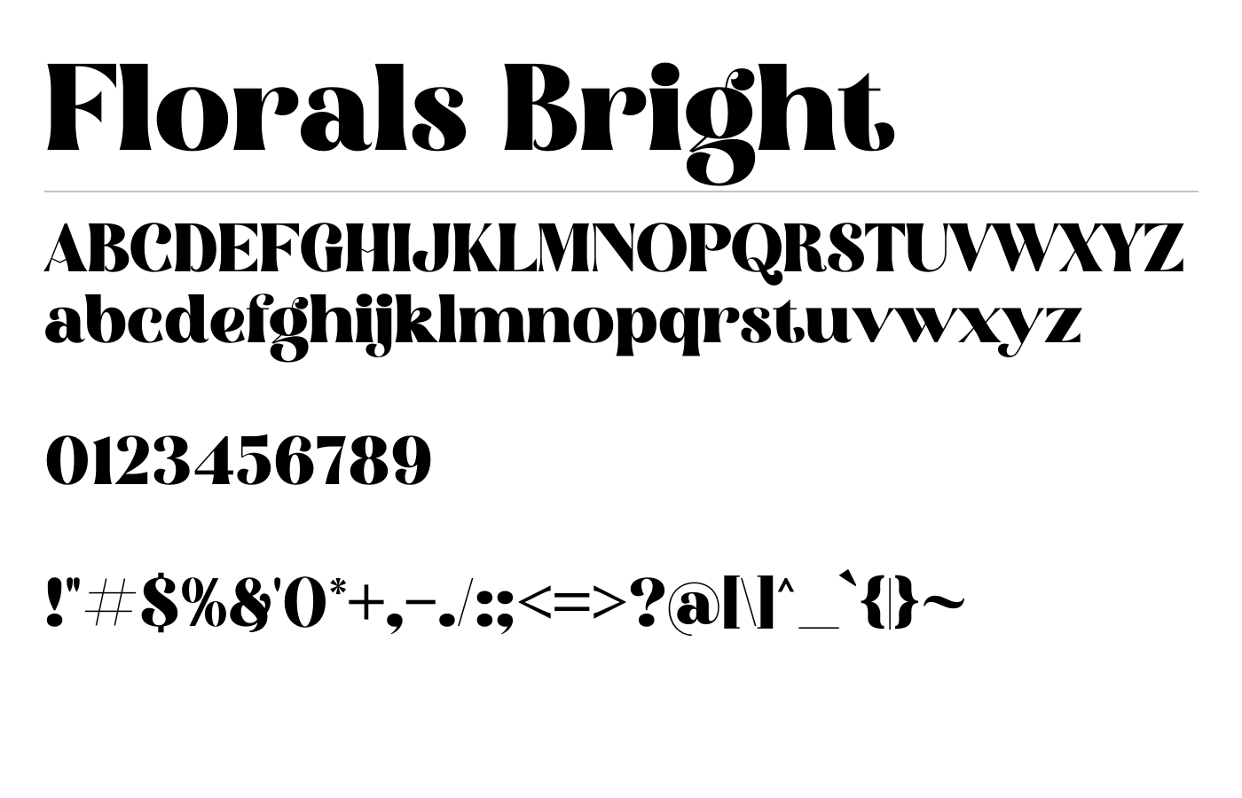 Florals Bright Font preview