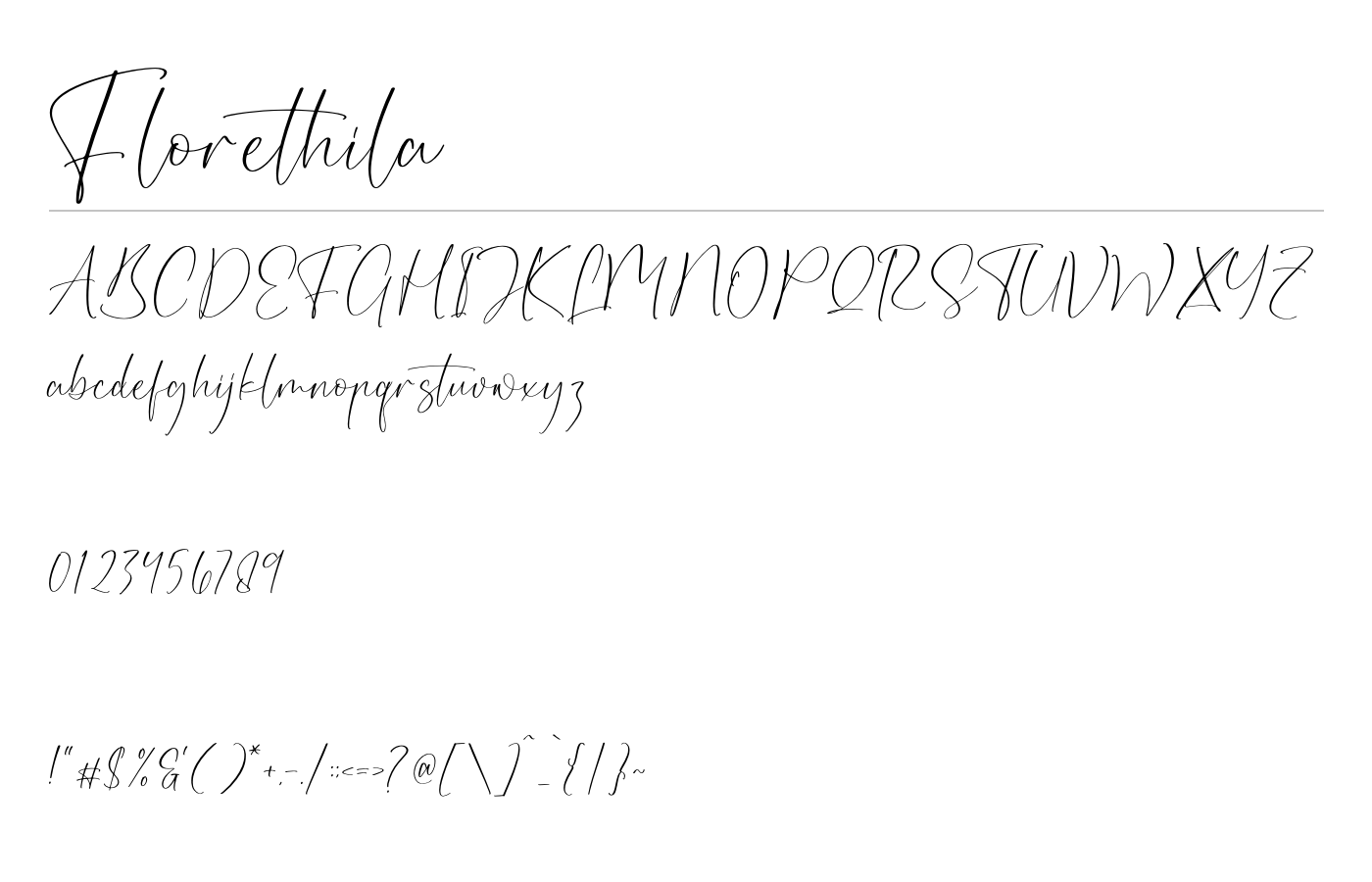 Florethila Font preview