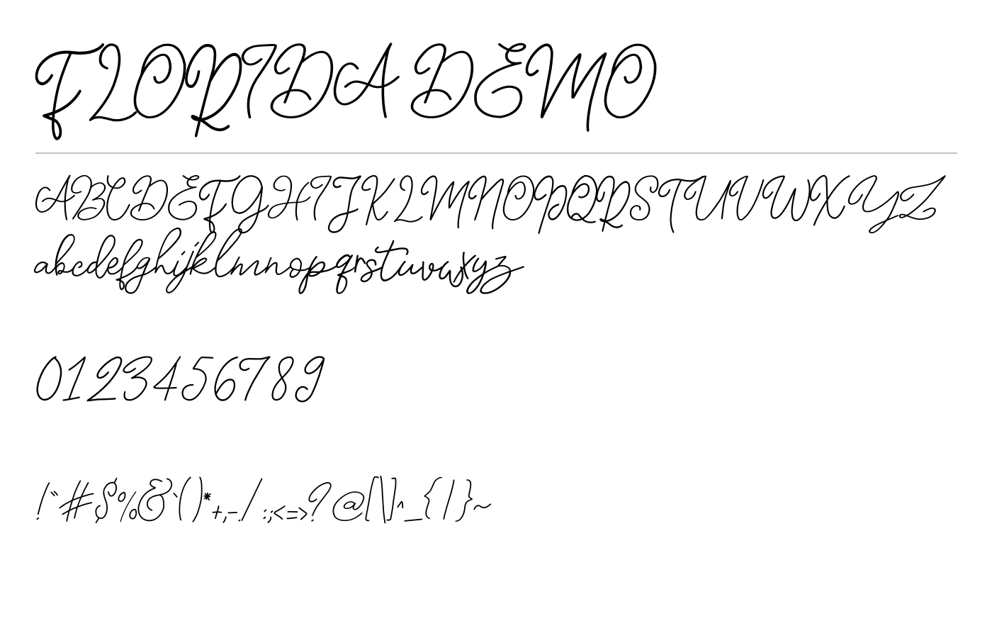 Florida Font preview