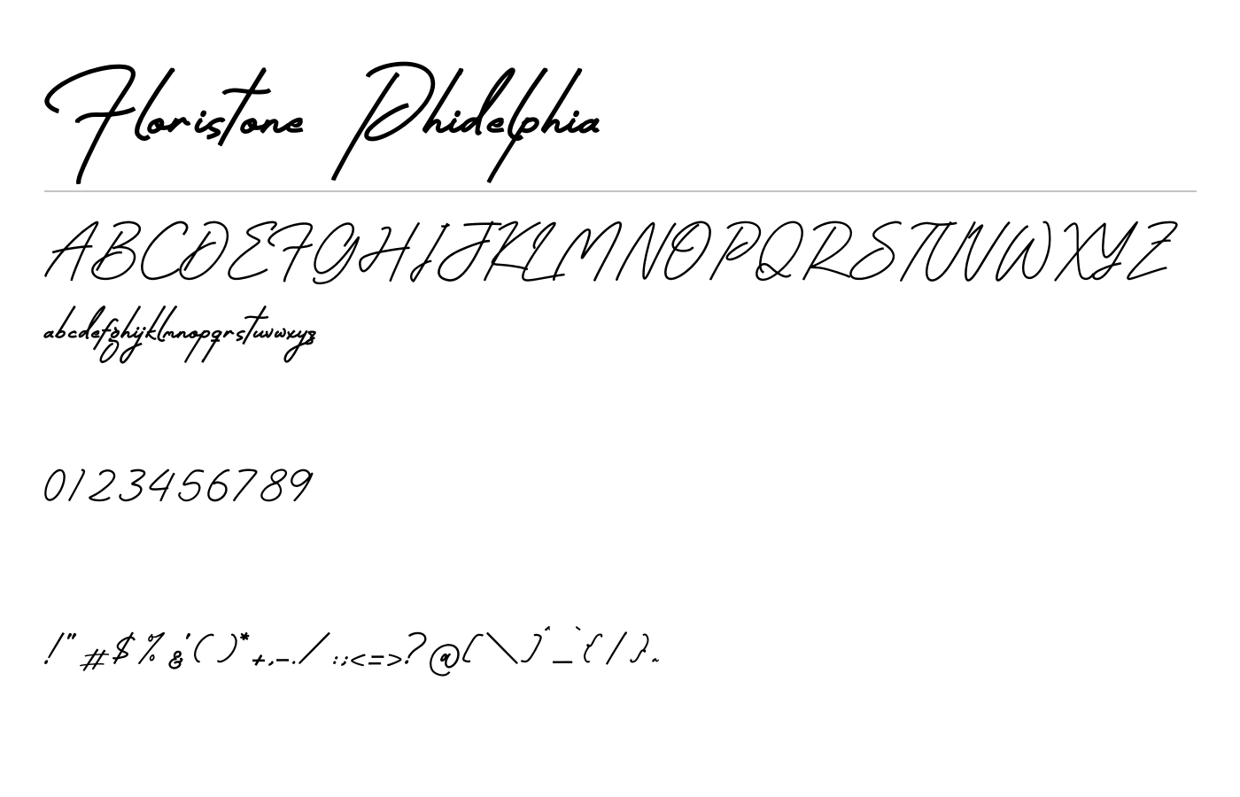 Floristone Phidelphia Font preview