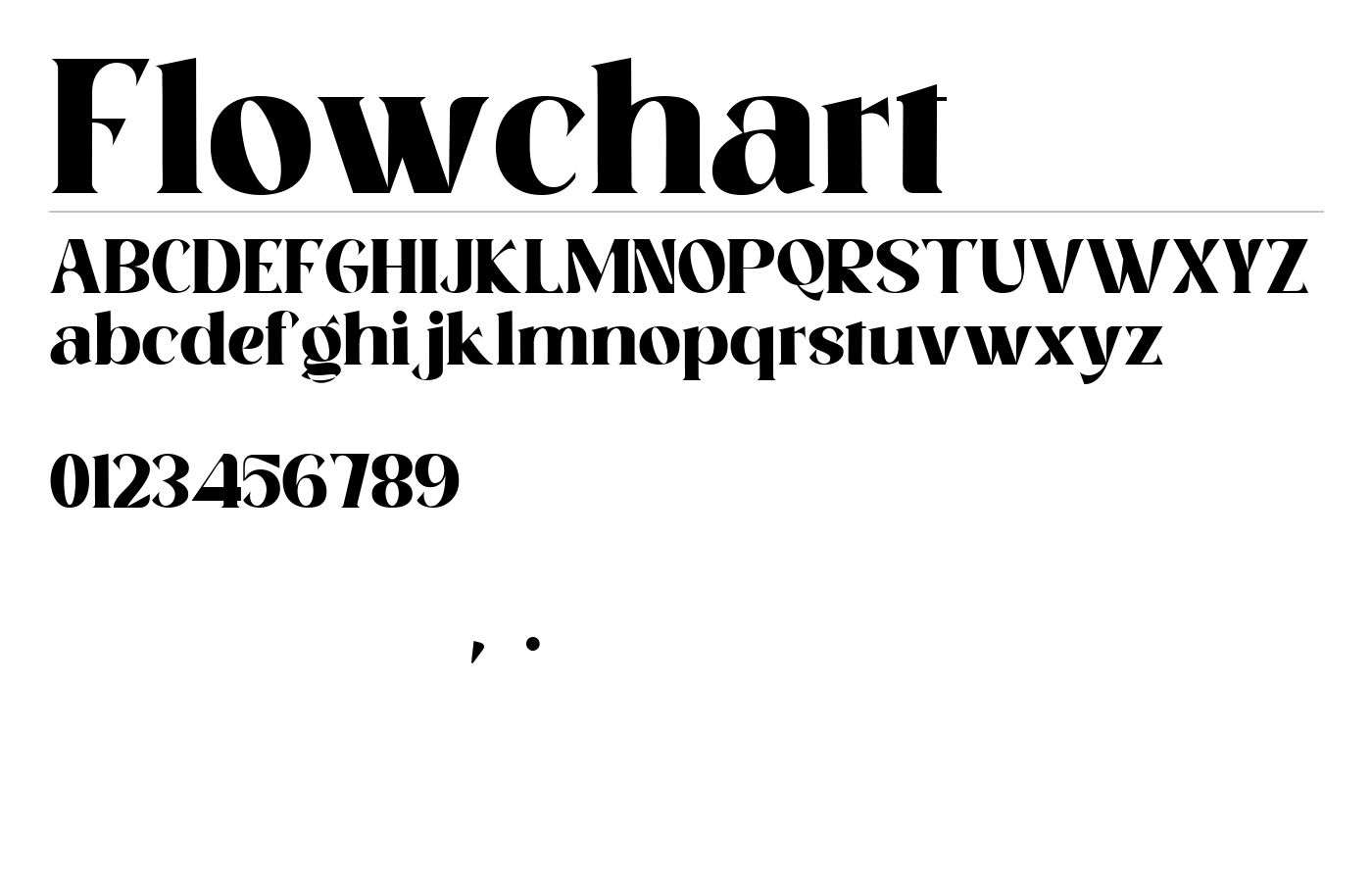 Flowchart Font preview