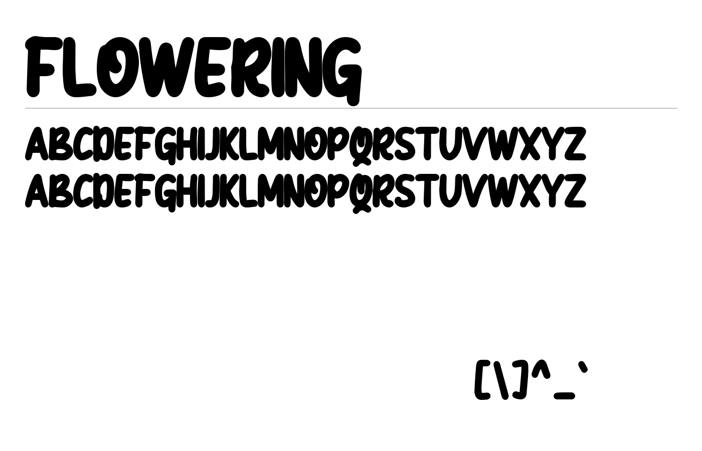 Flowering Font preview