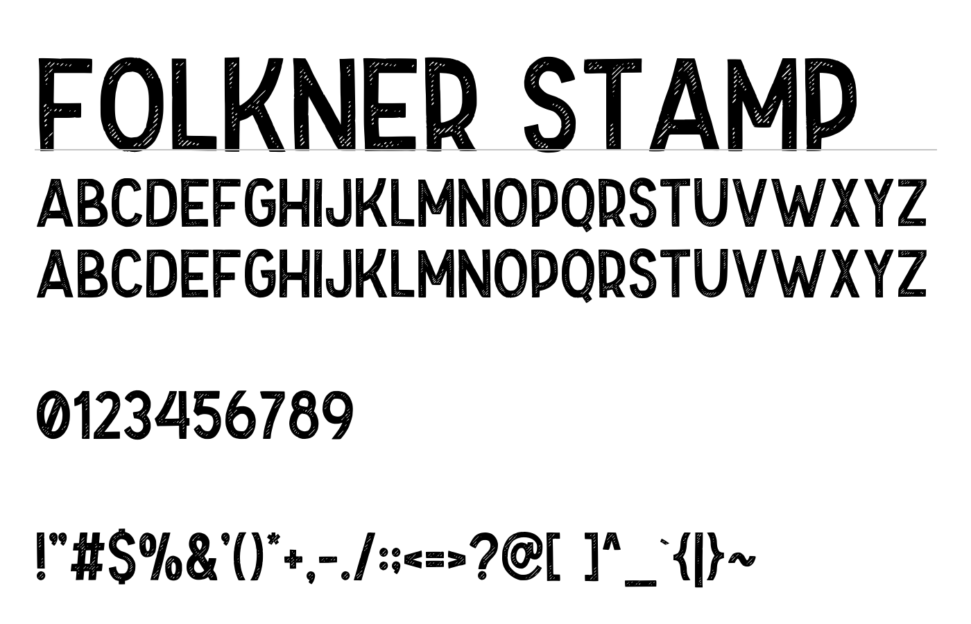 Folkner Font preview