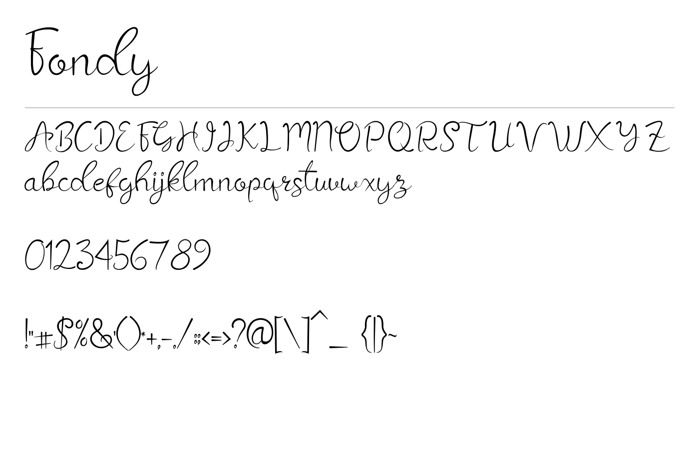 Fondy Font preview
