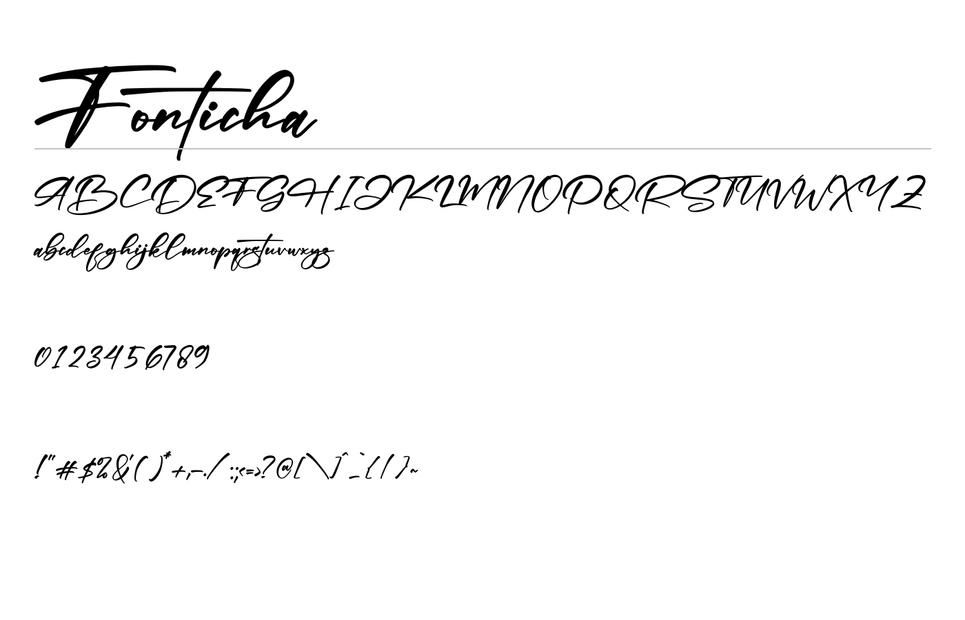 Fonticha Font preview