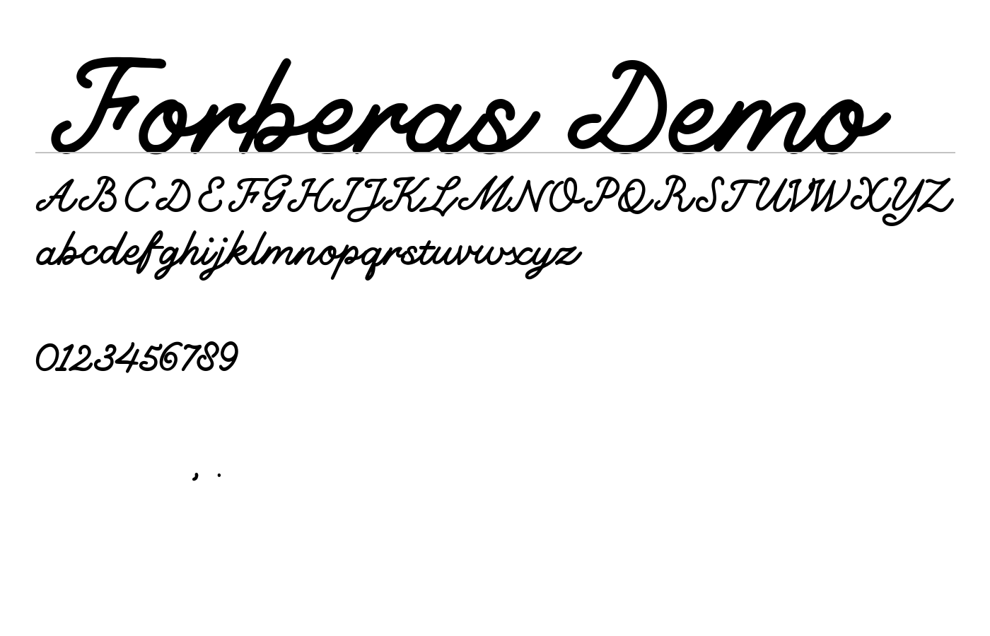 Forberas Font preview