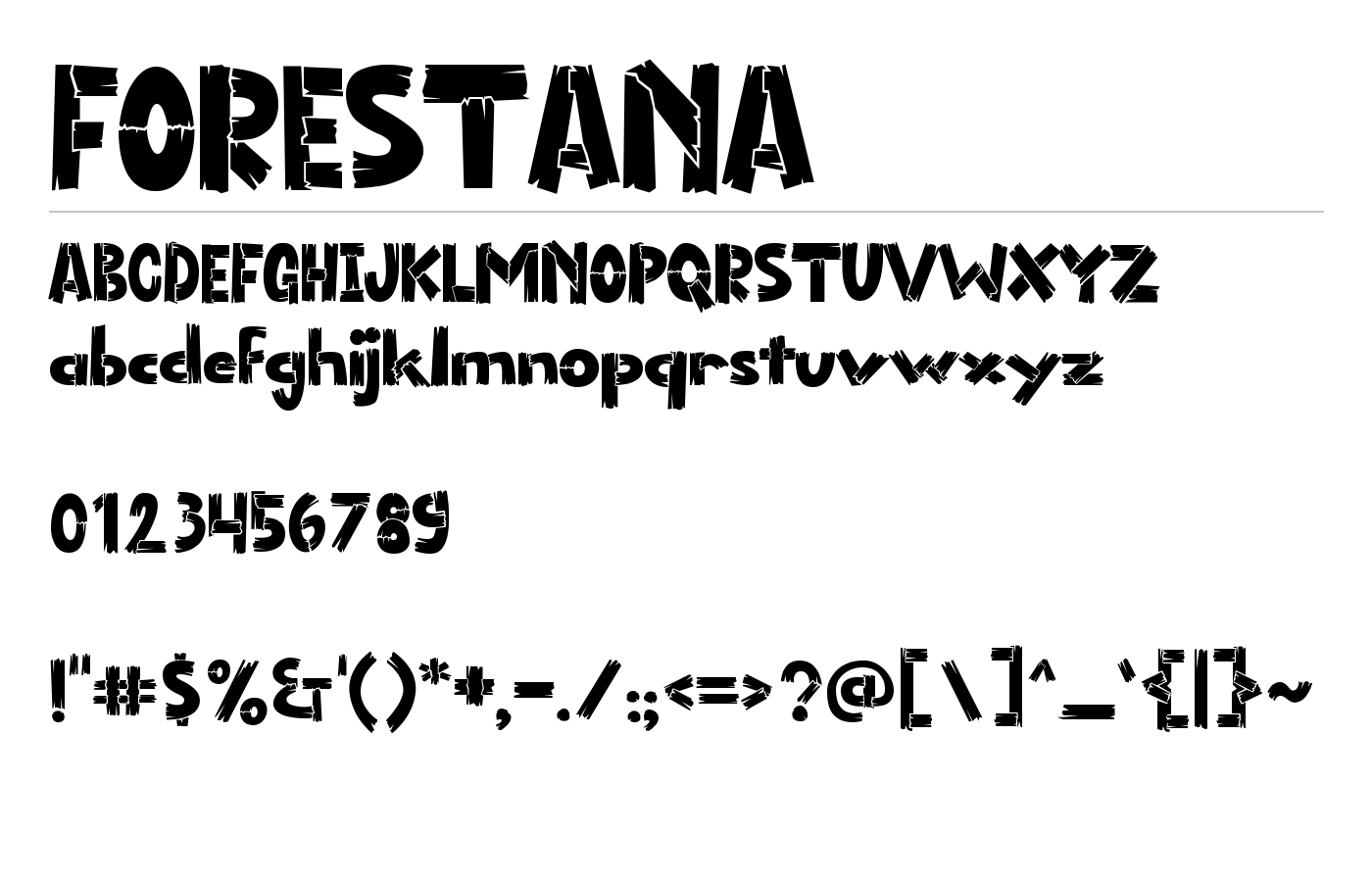 Forestana Font preview