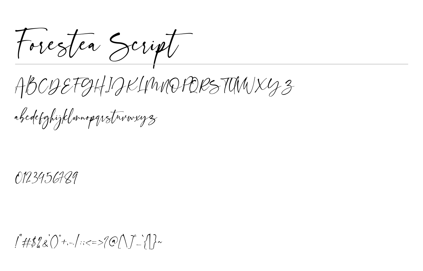 Forestea Font preview