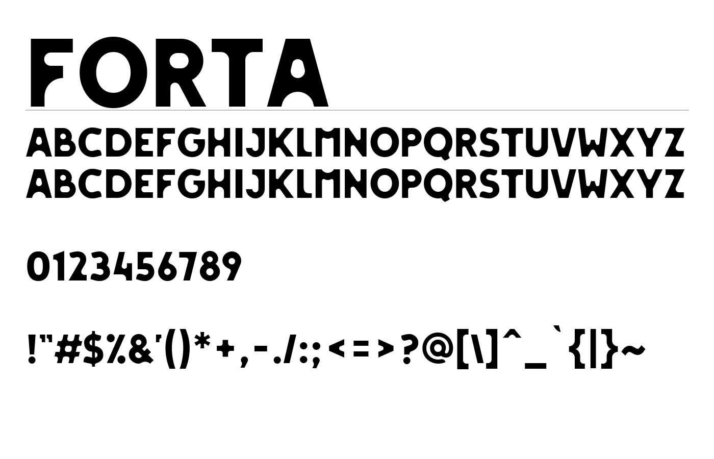 Forta – Display Font preview