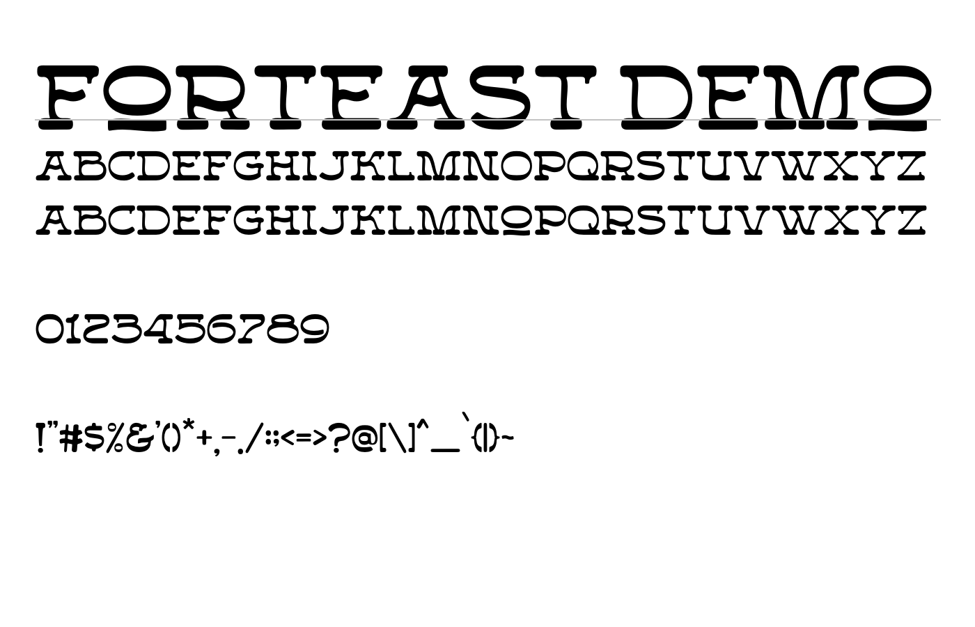 Forteast Font preview