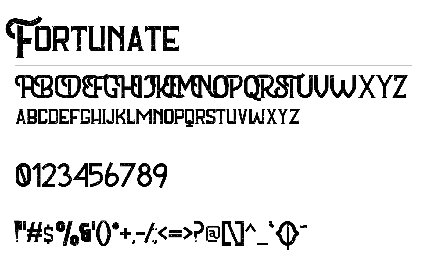 Fortunate Font preview