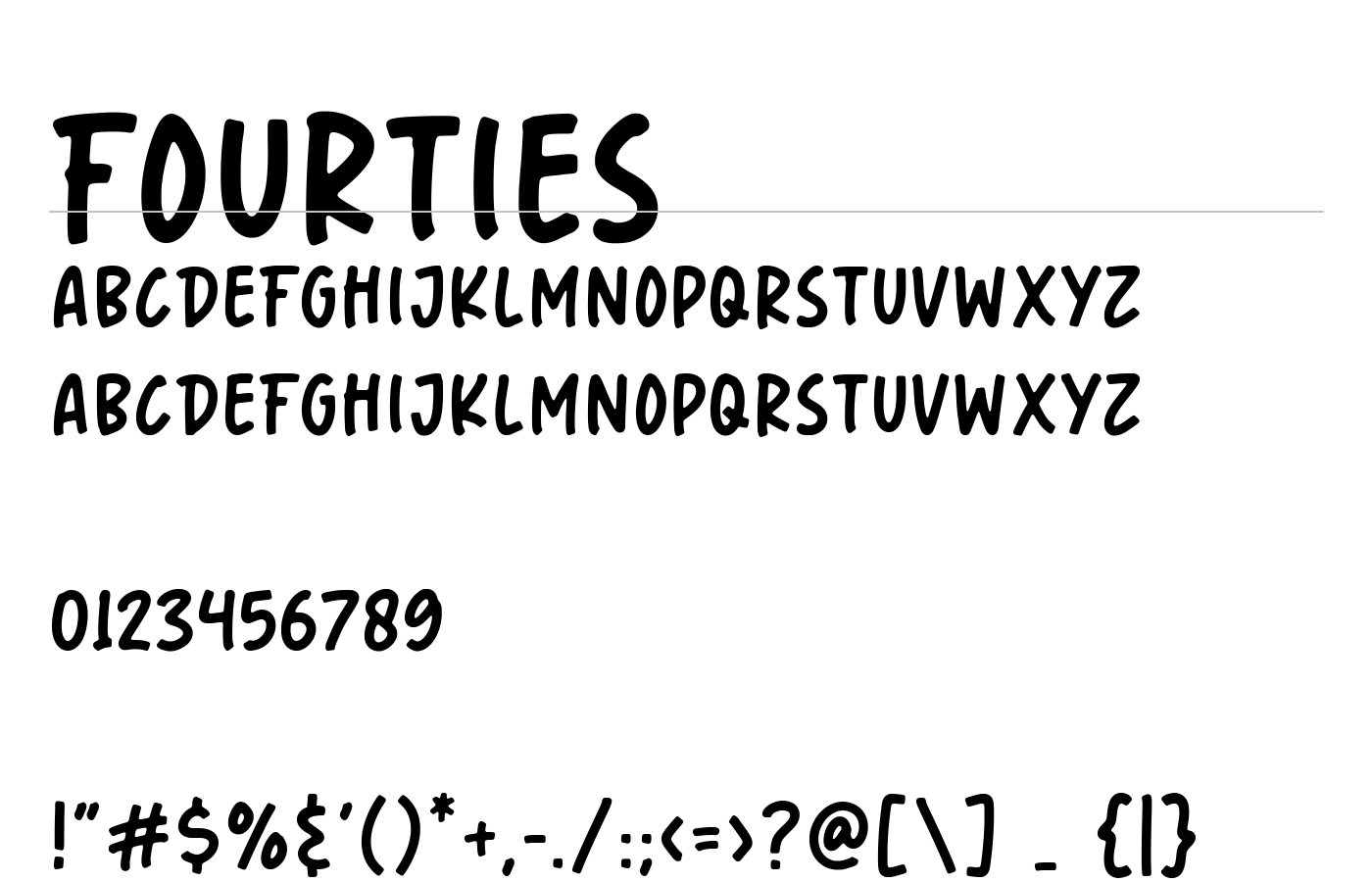 Fourties Font preview