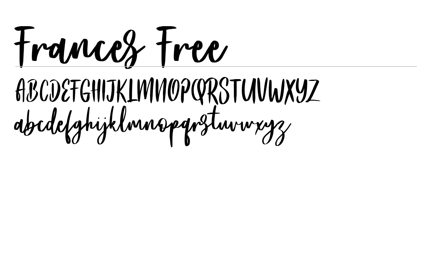 Frances Modern Script Font preview