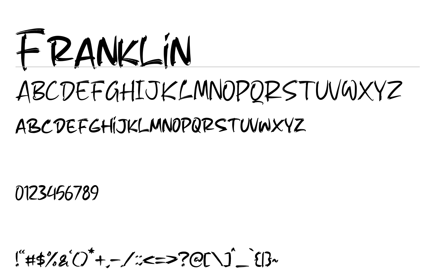 Franklin Font preview