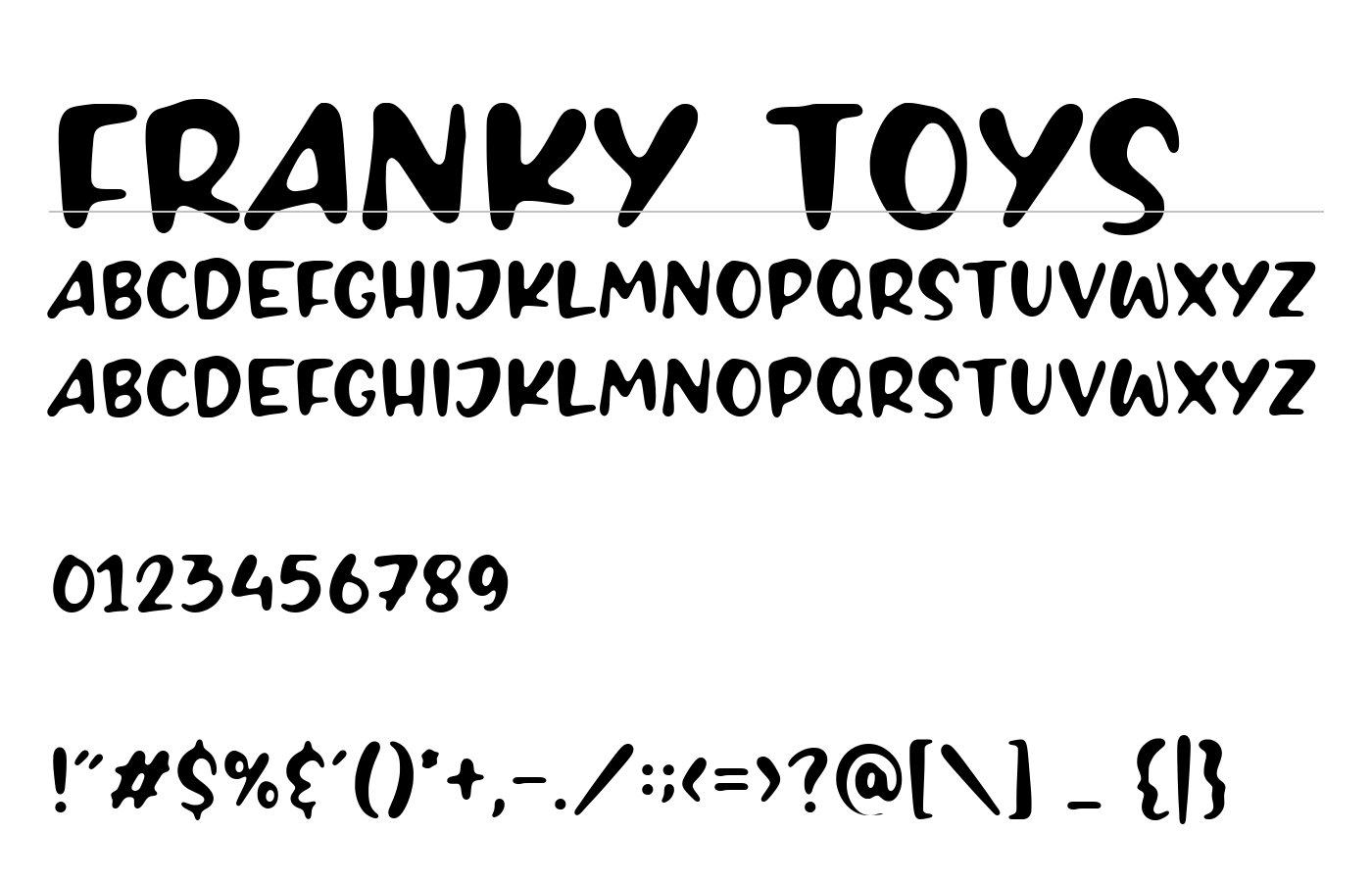 Franky Toys Font preview
