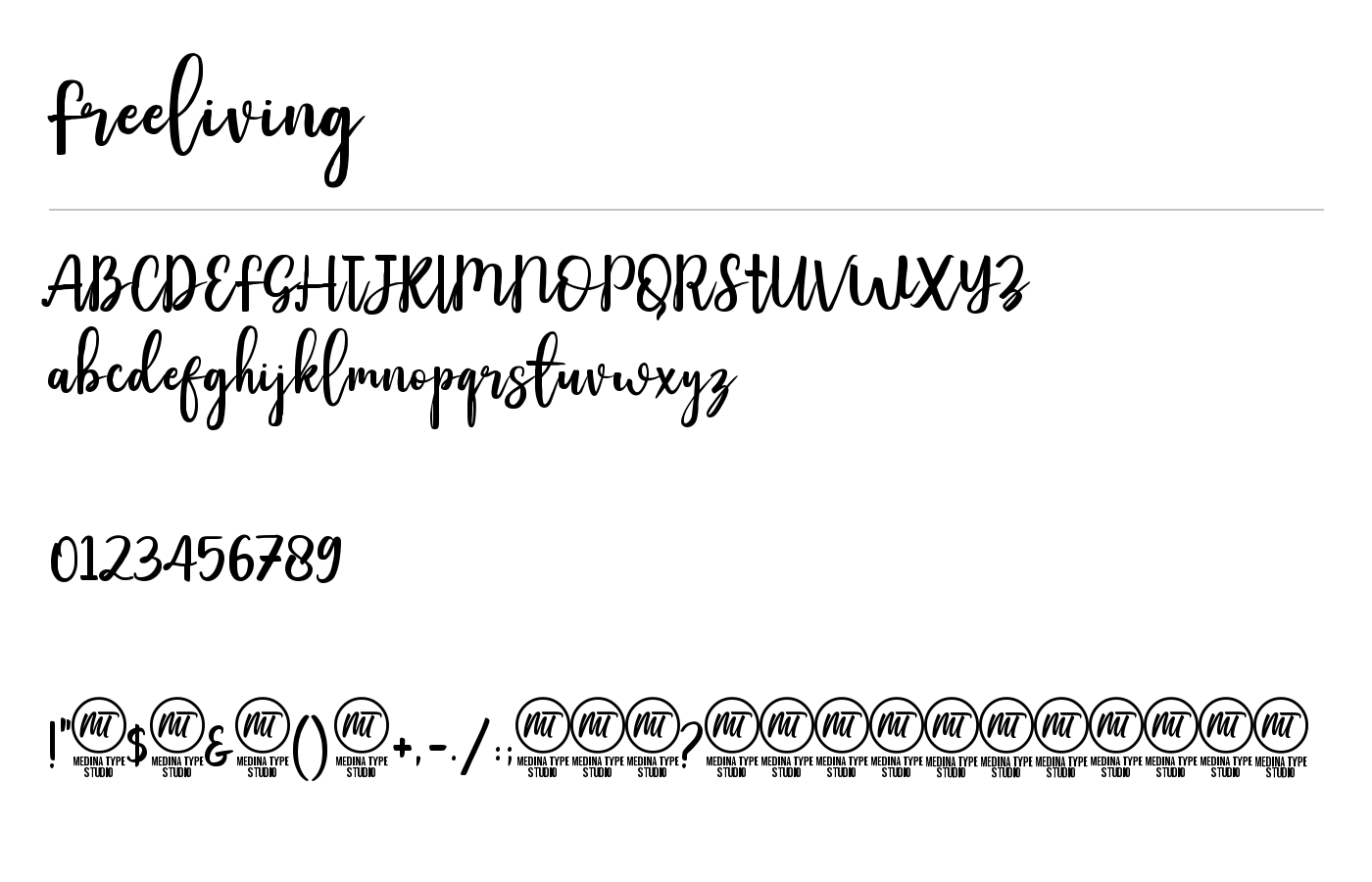Freeliving Font preview