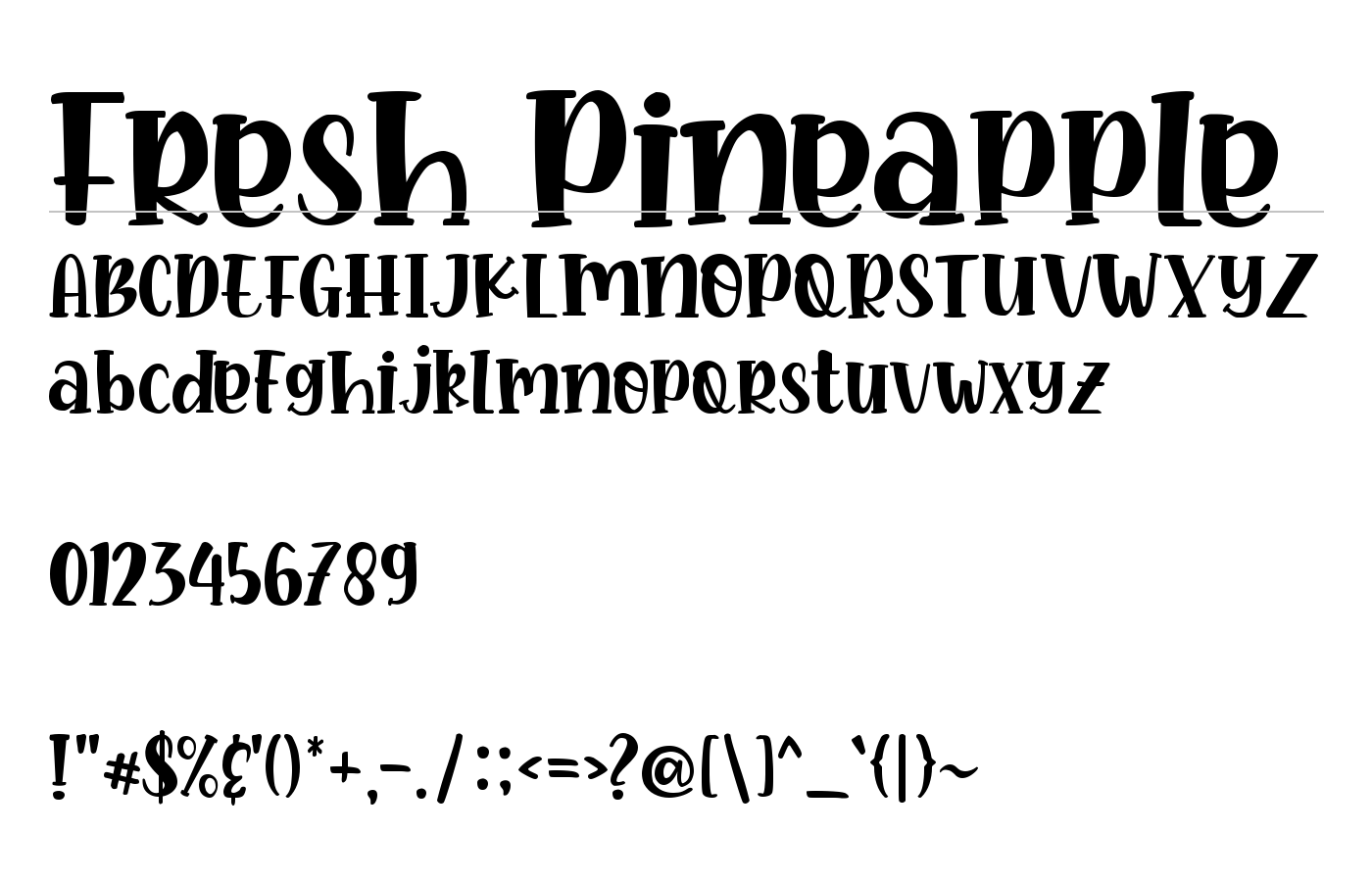 Fresh Pineapple Font preview