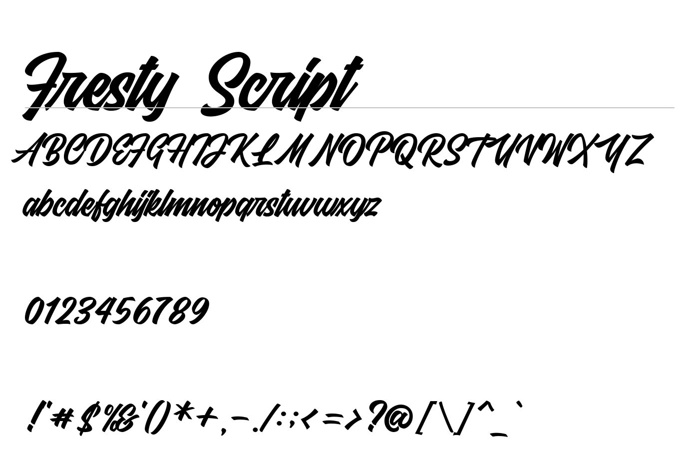 Fresty Scipt Font preview