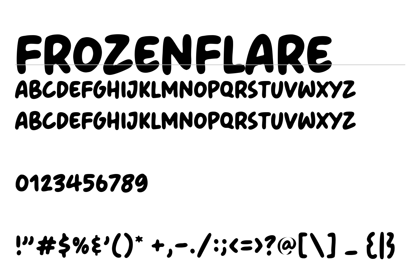Frozenflare Font preview