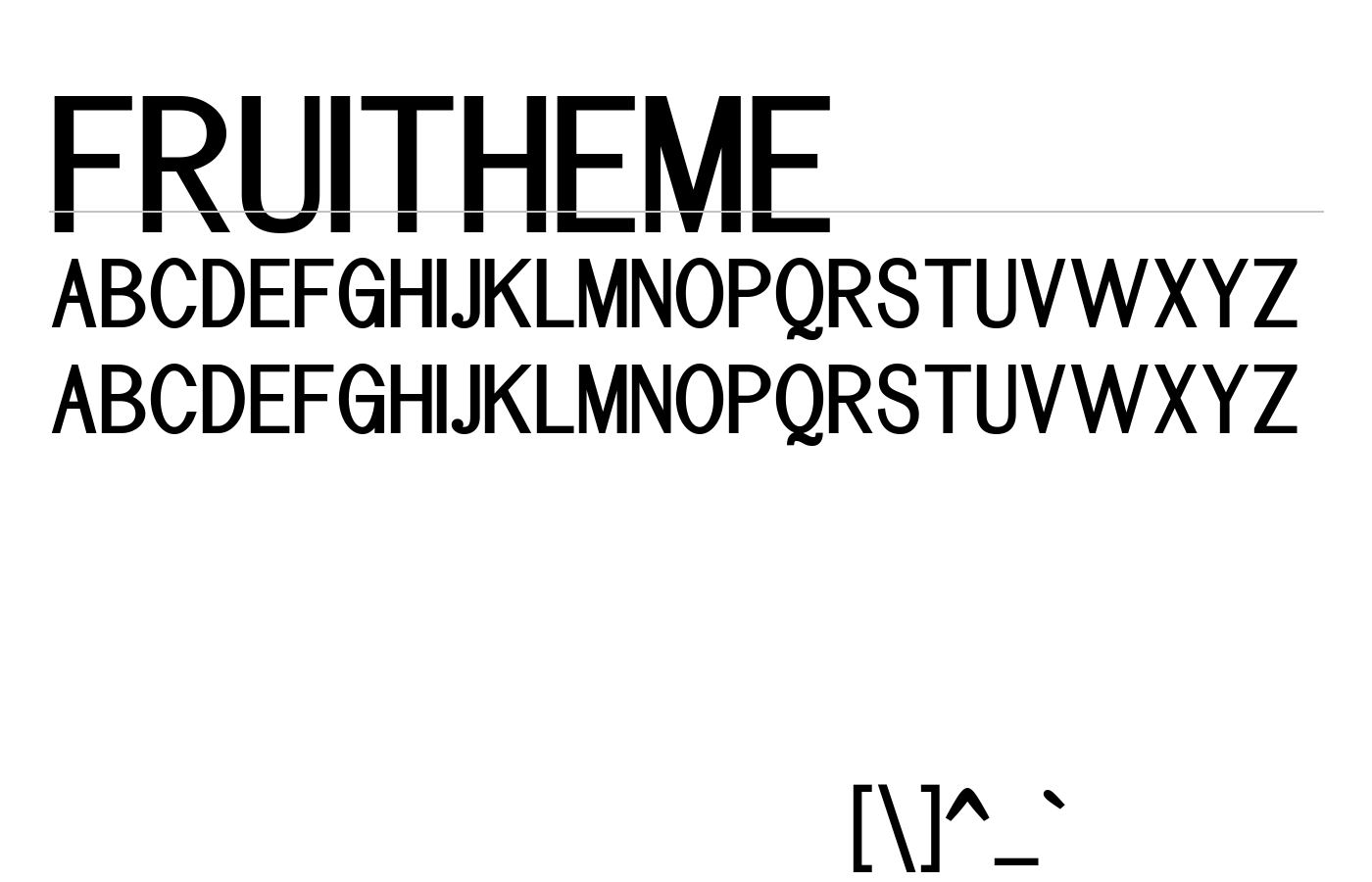 Fruitheme Font preview