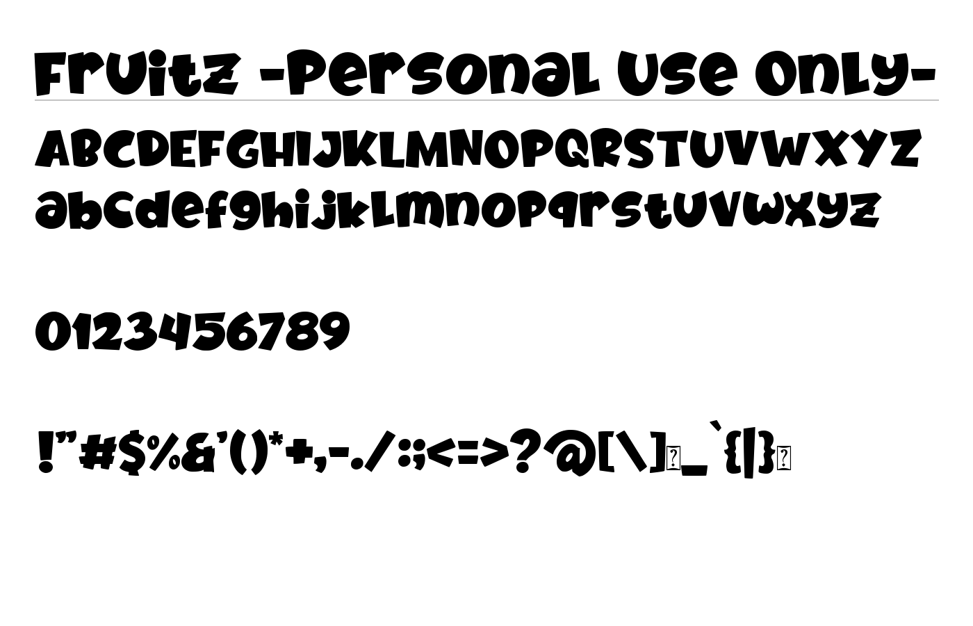 Fruitz Font preview