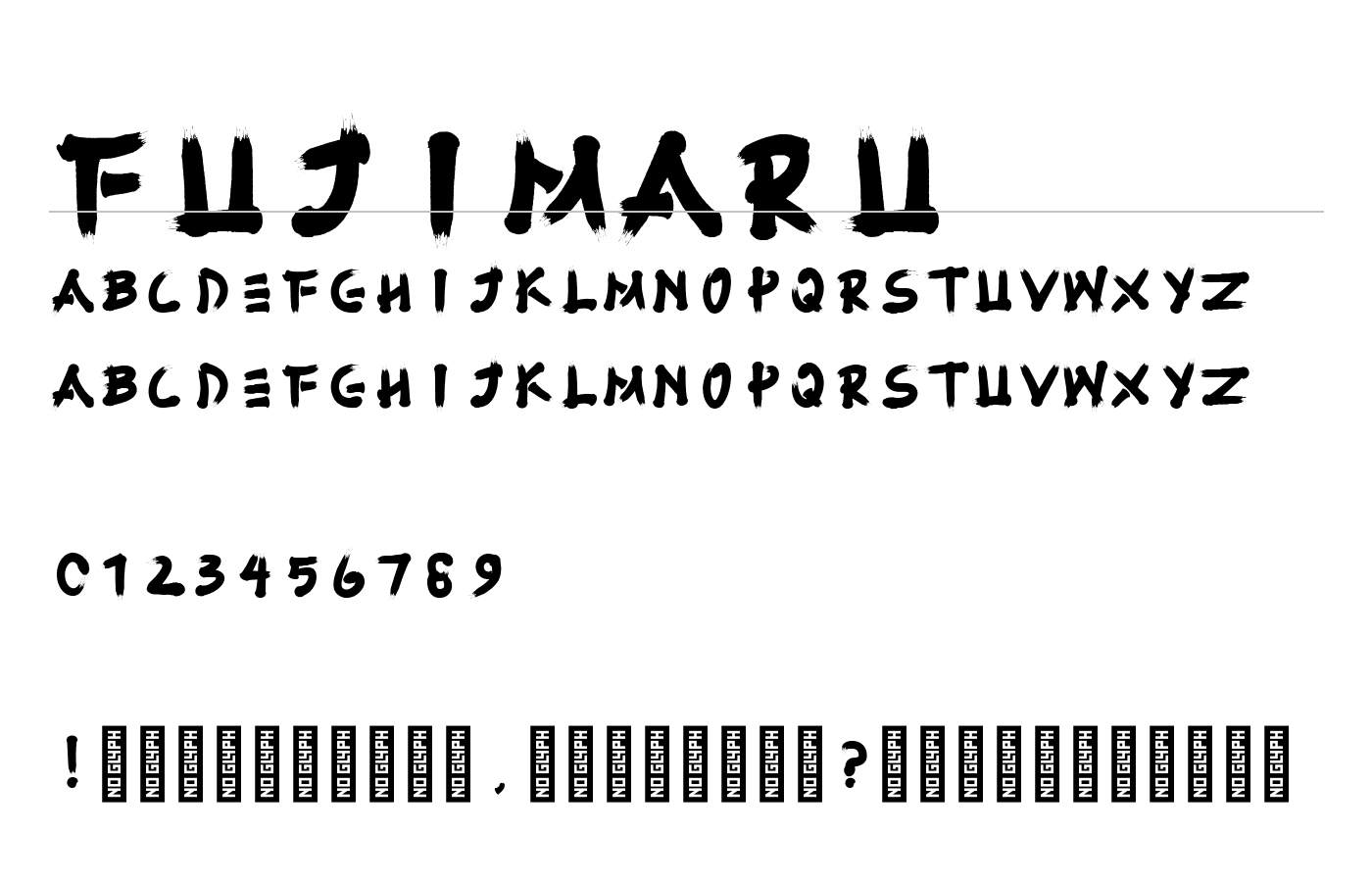 Fujimaru Brush Display Font preview
