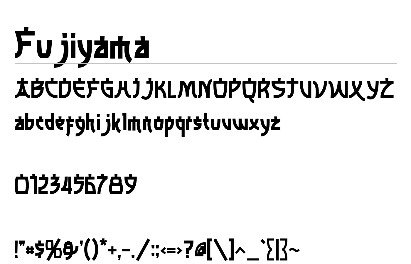Fujiyama Font preview