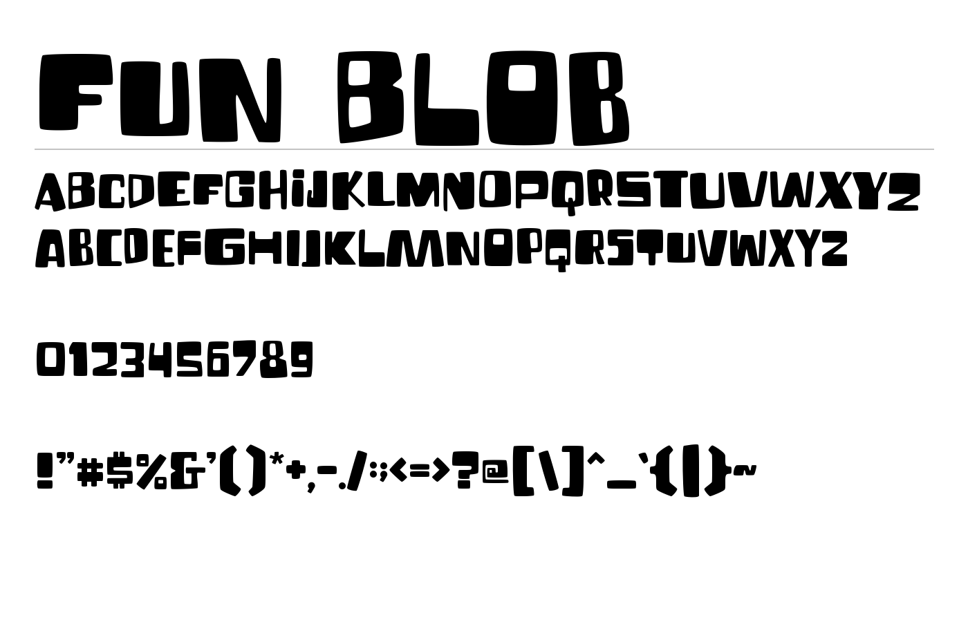 Fun Blob Font preview