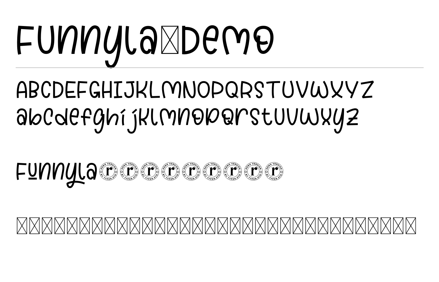 Funnyla Font preview
