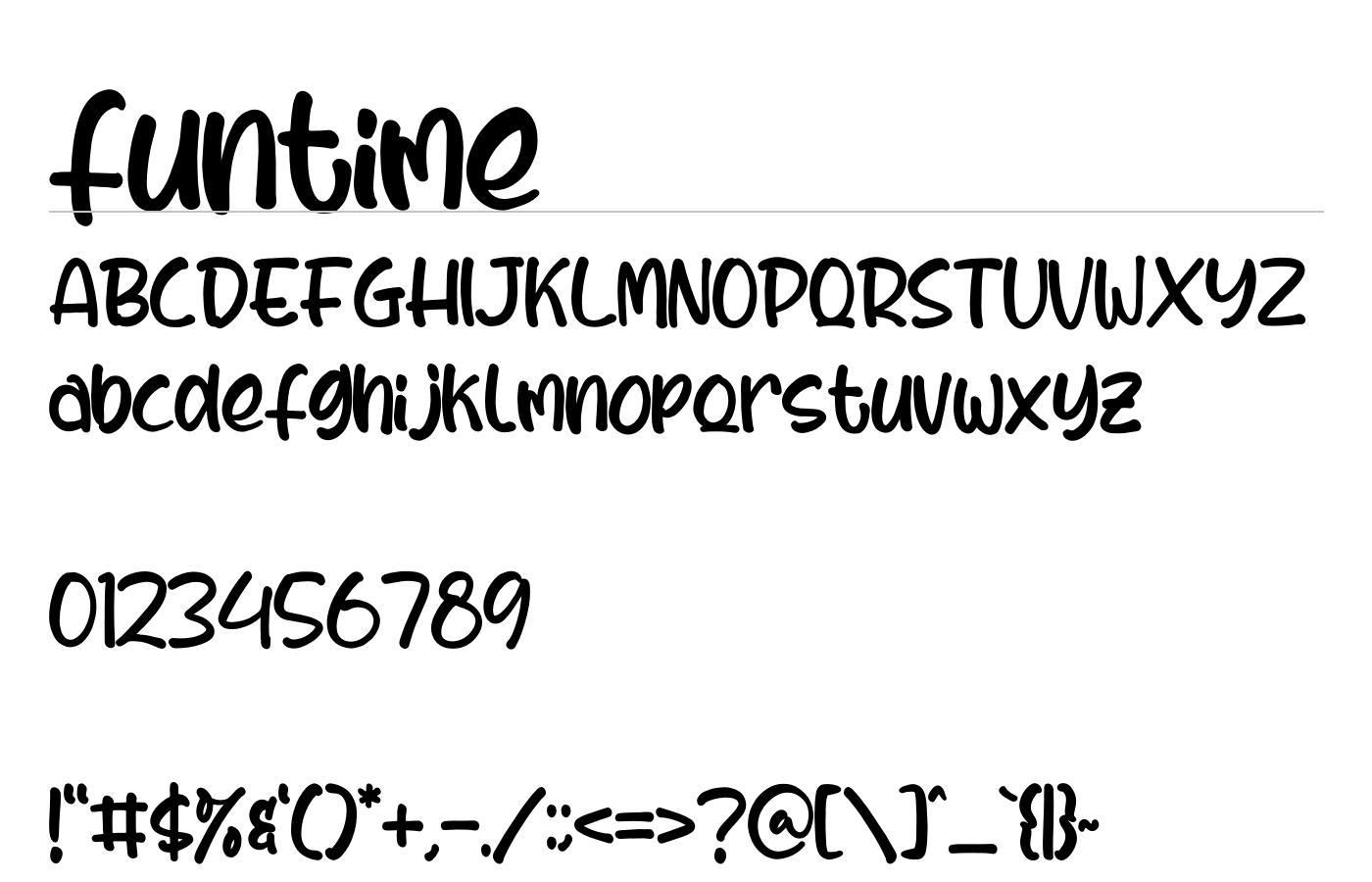 Funtime Font preview