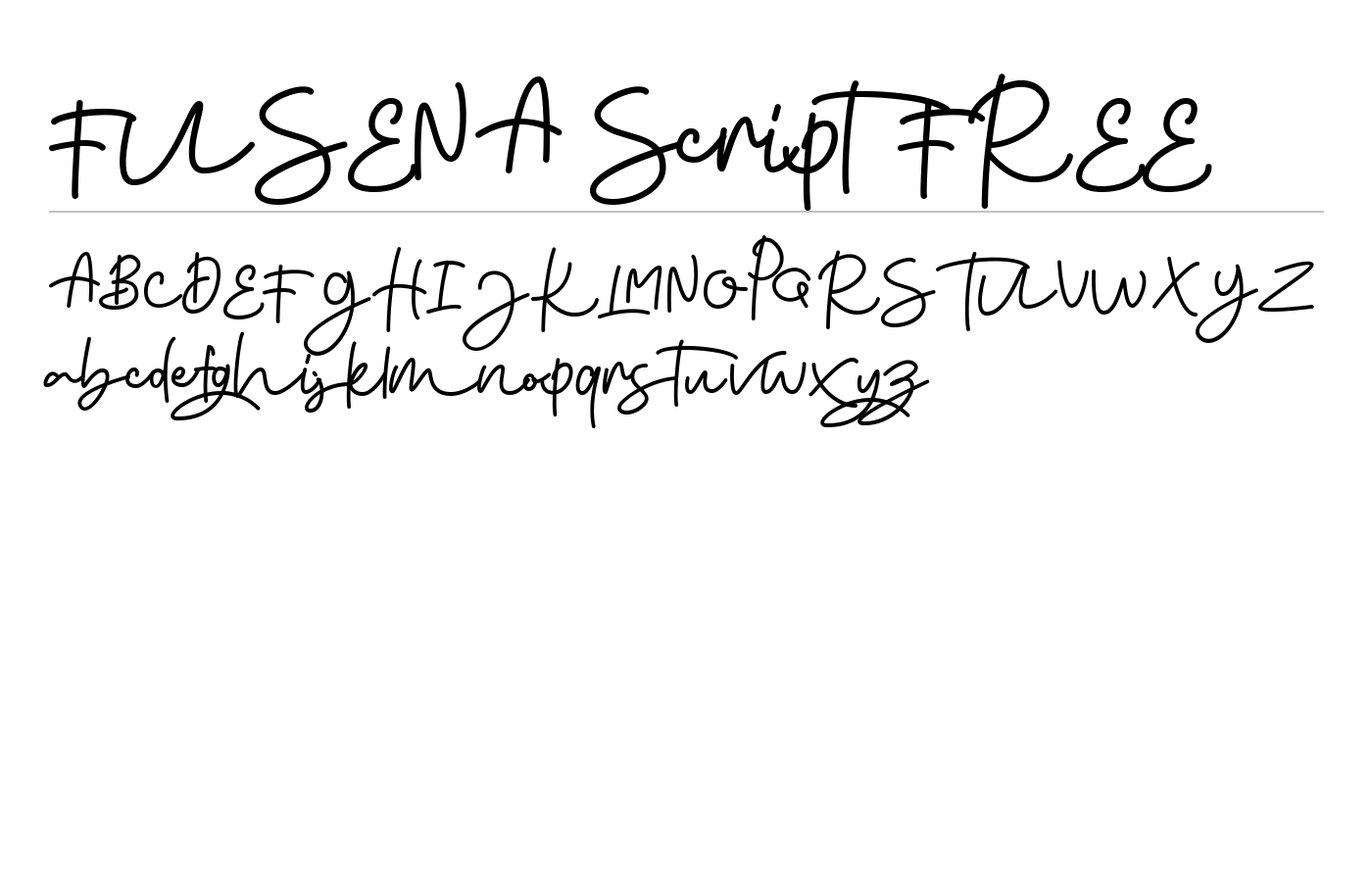 Fusena Font preview