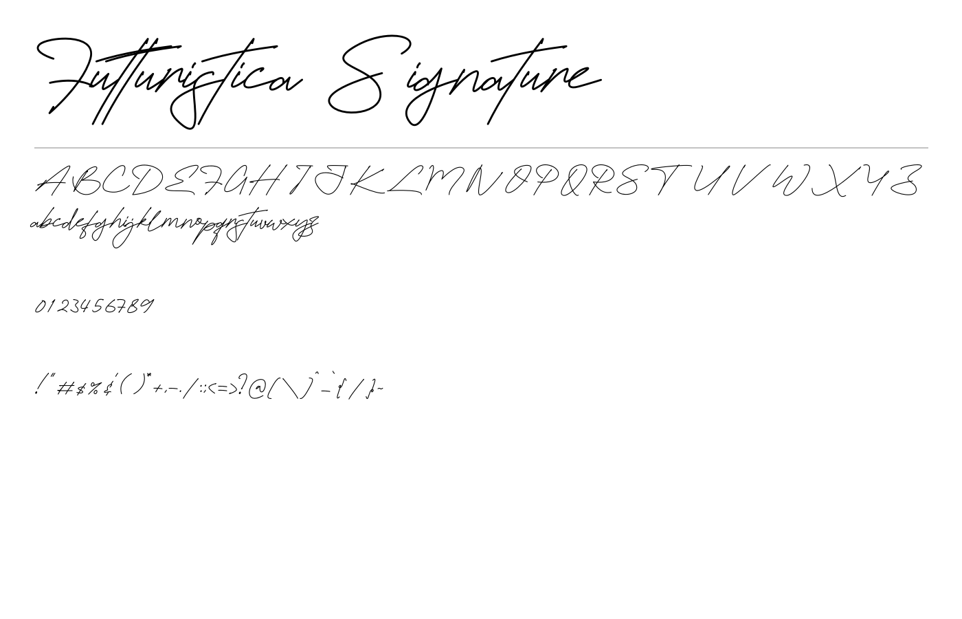Futturistica Signature Font preview