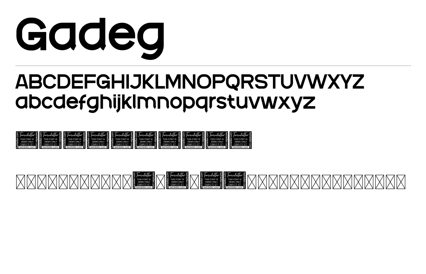 Gadeg Font preview
