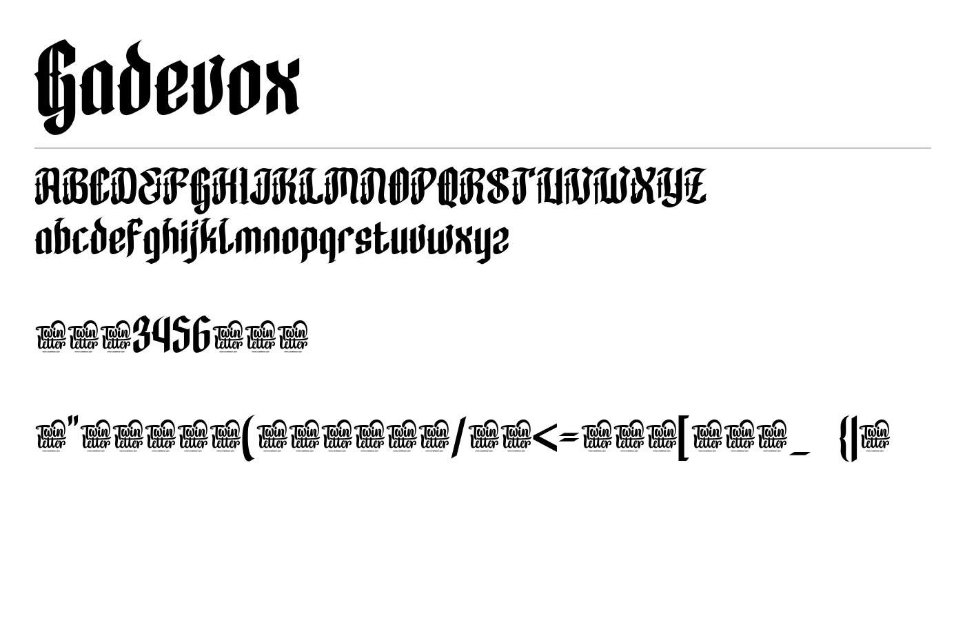 Gadevox Font preview