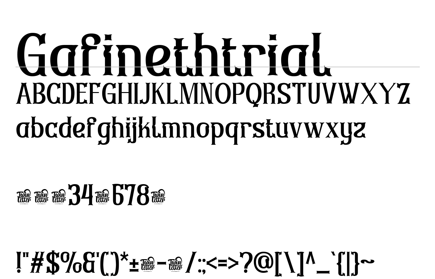 Gafineth Font preview