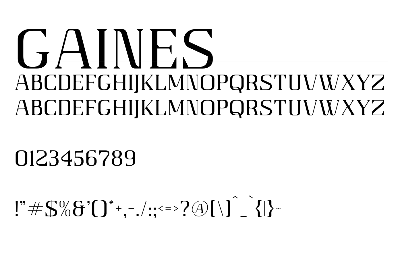 Gaines Font preview