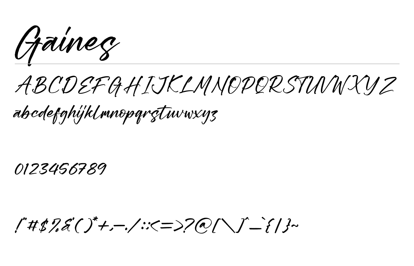 Gaines Font preview