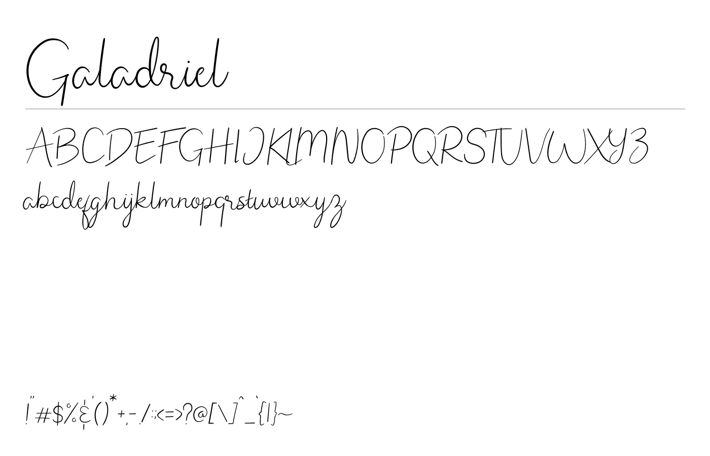 Galadriel Font preview