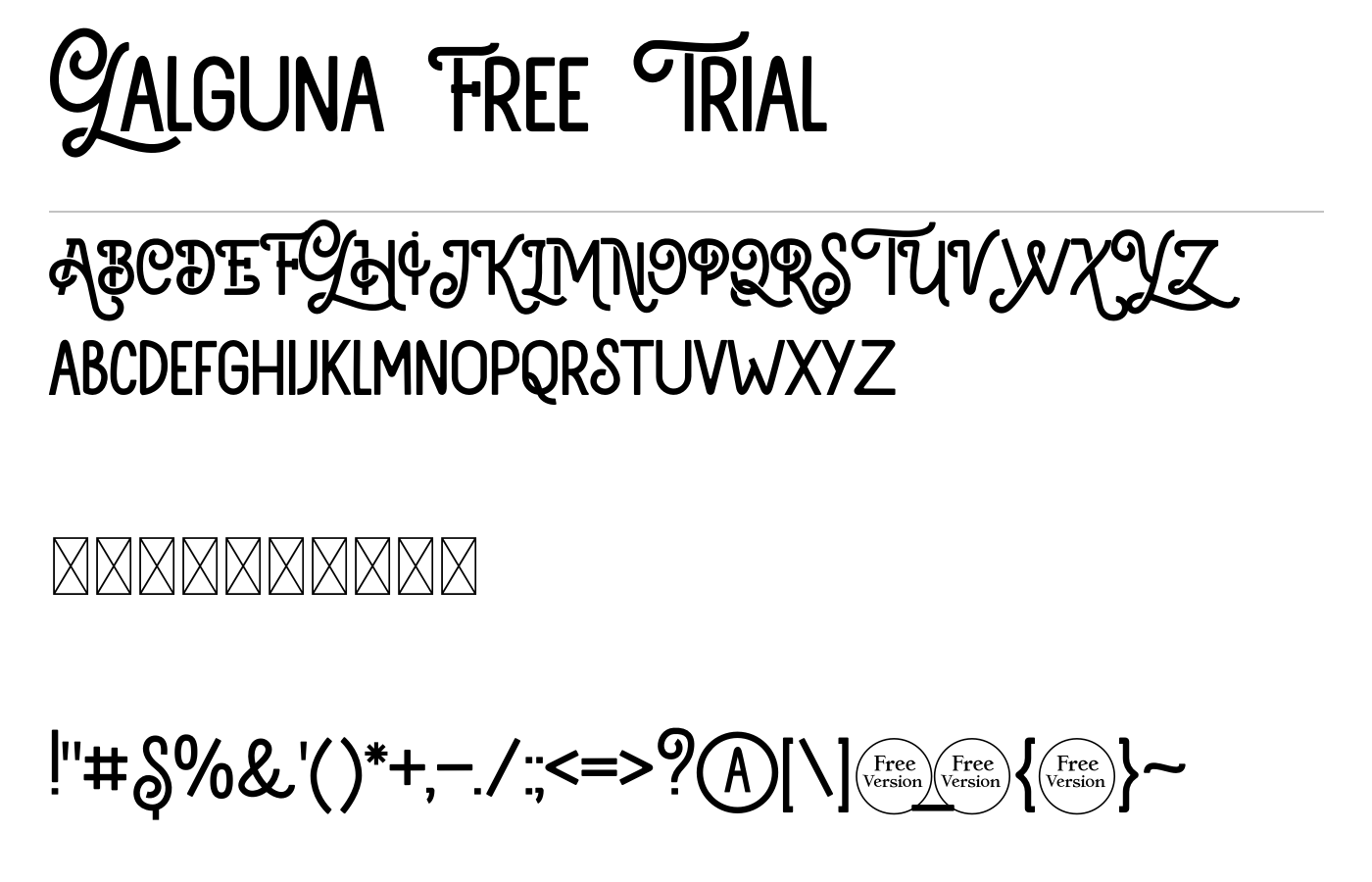 Galguna Font preview