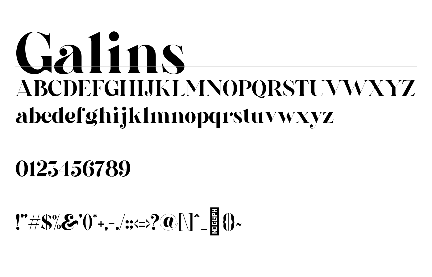 Galins Font preview