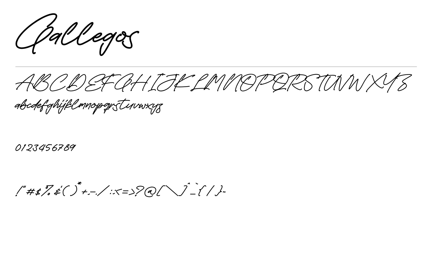 Gallegos Font preview