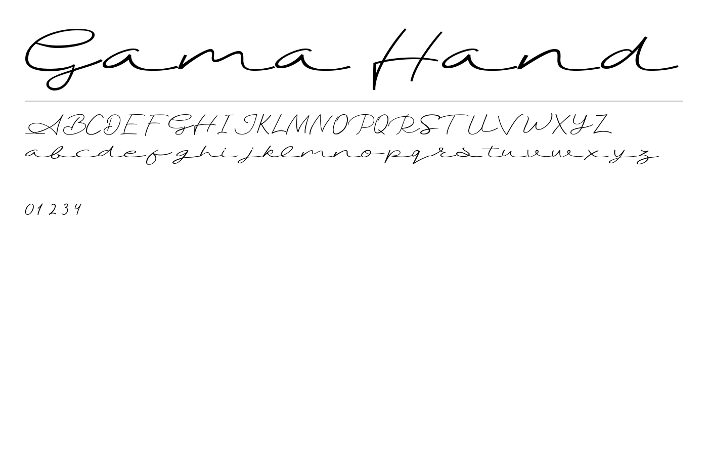 Gama Hend Handwriting Font preview